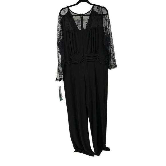 Scarlett Black Lace Long Sleeve Jumpsuit‎ - Picture 4 of 12